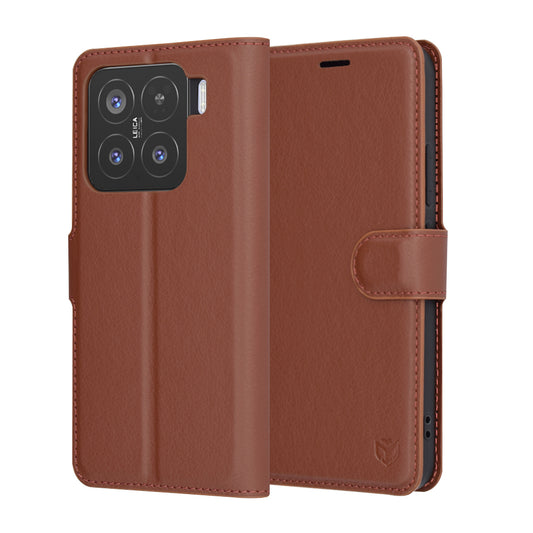 Etui na Xiaomi 15, Techsuit, Leather Folio, Brązowe