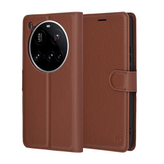 Etui na Xiaomi 15 Ultra, Techsuit, Leather Folio, Brązowe