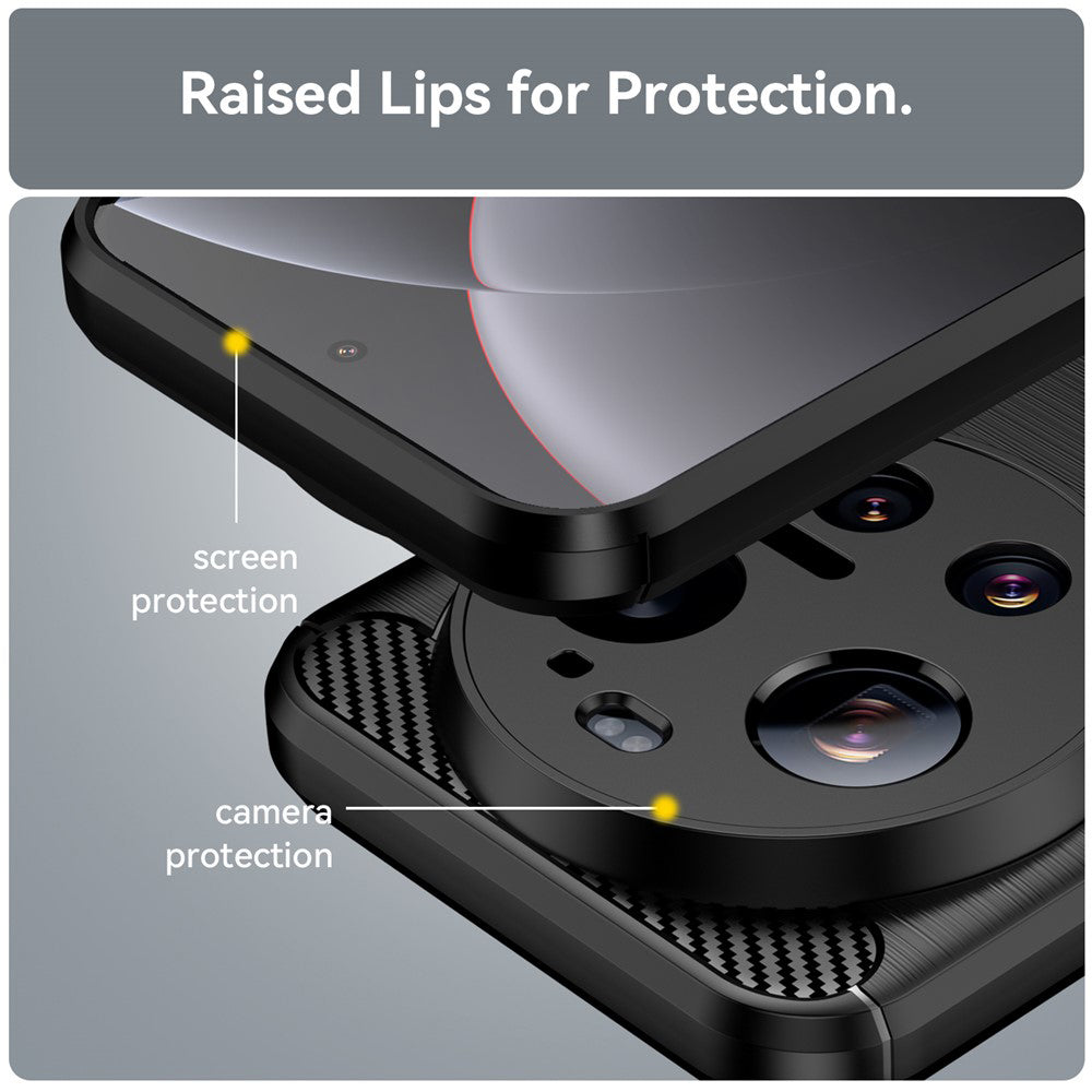 Etui na Xiaomi 17 Ultra, Techsuit, Carbon, Czarne