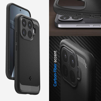 Case for Xiaomi 17T Pro, Spigen, Rugged Armor, Black ACS11869