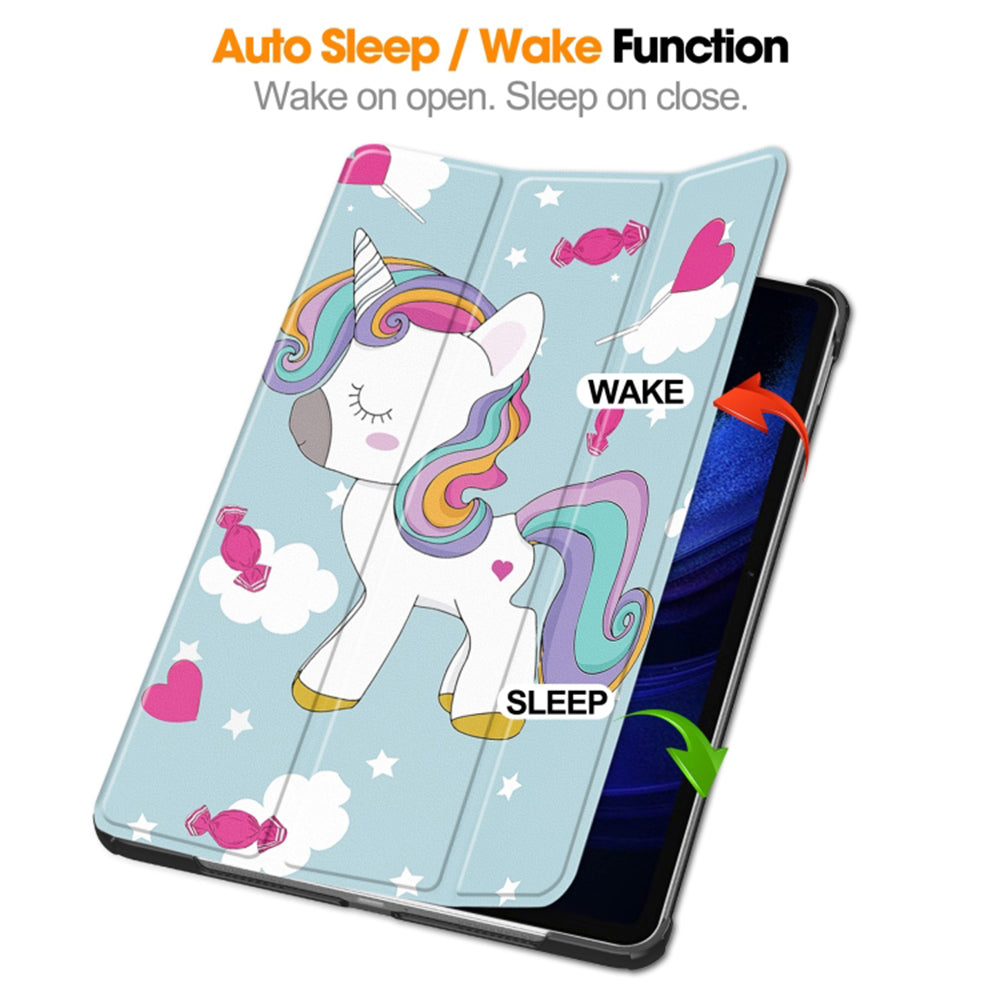 Etui na Xiaomi Pad 6S Pro 12.4, Techsuit, FoldPro Unicorn, Wielokolorowe