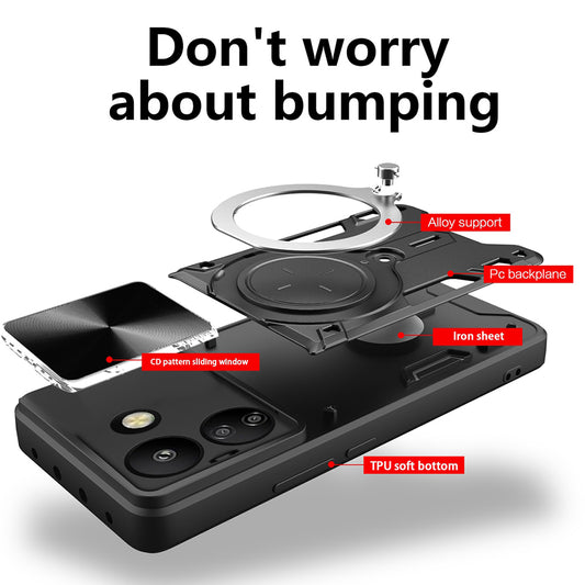 Etui na Xiaomi Poco C65 / Redmi 13C, Techsuit, CamGuard Pro, czarne