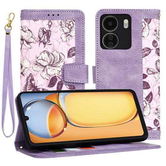 Etui na Xiaomi Poco C65 / Redmi 13C, Techsuit, FlipCraft, Fioletowy