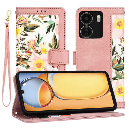 Etui na Xiaomi Poco C65 / Redmi 13C, Techsuit, FlipCraft, Różowe