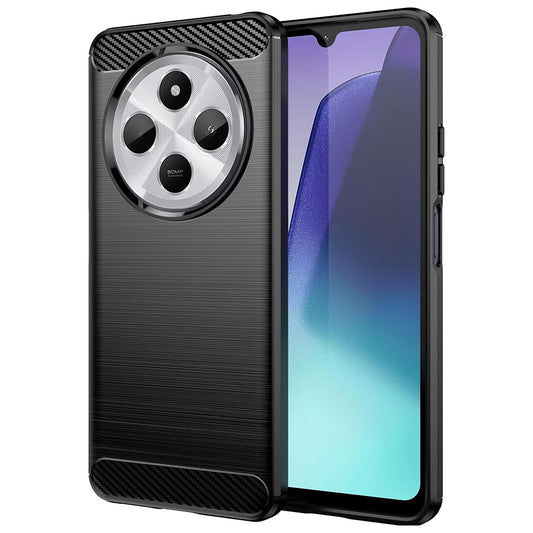 Etui na Xiaomi Poco C75 / Redmi 14C, Techsuit, Carbon, Czarny