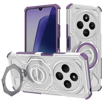 Etui do Xiaomi Poco C75 / Redmi 14C, Techsuit, Carbon Shield Pro, Fioletowy