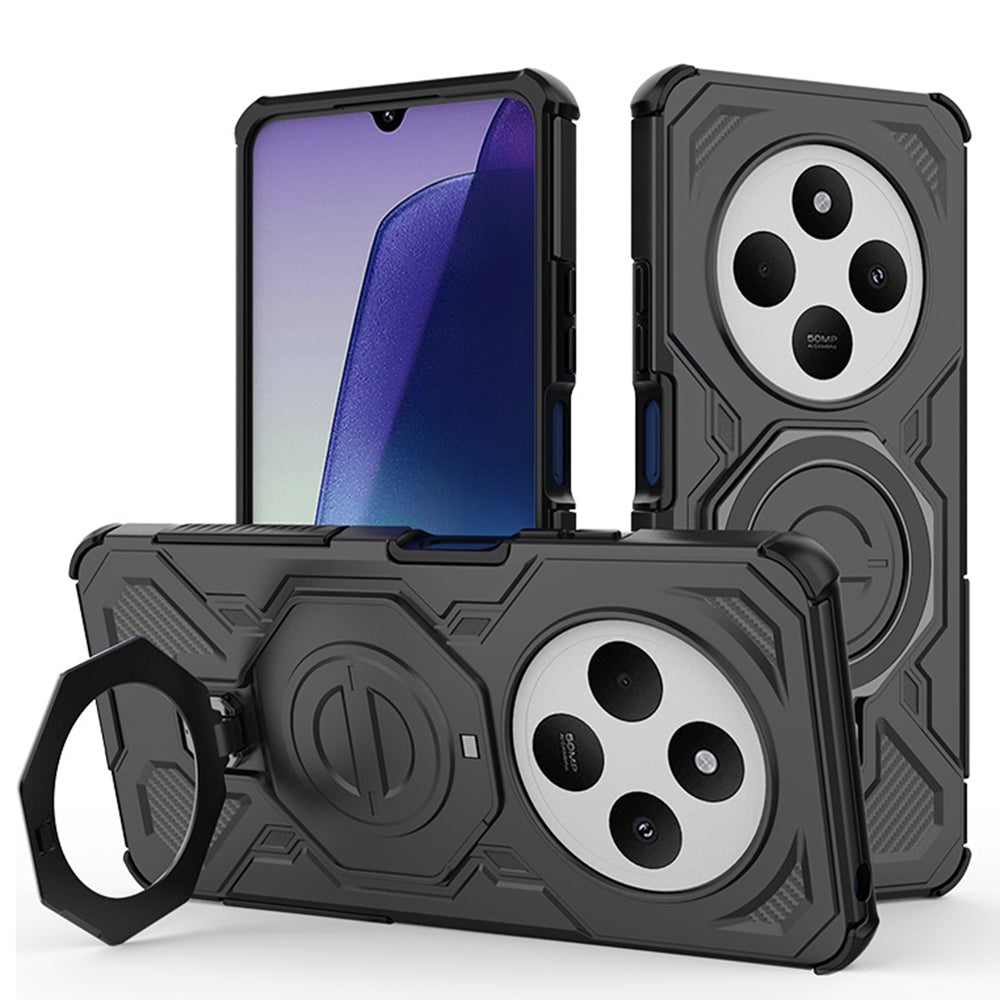 Etui do Xiaomi Poco C75 / Redmi 14C, Techsuit, Carbon Shield Pro, Czarny