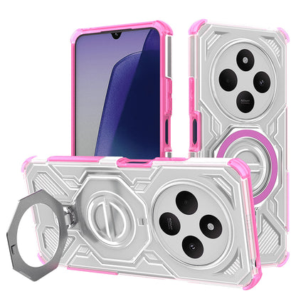 Etui do Xiaomi Poco C75 / Redmi 14C, Techsuit, Carbon Shield Pro, Różowe