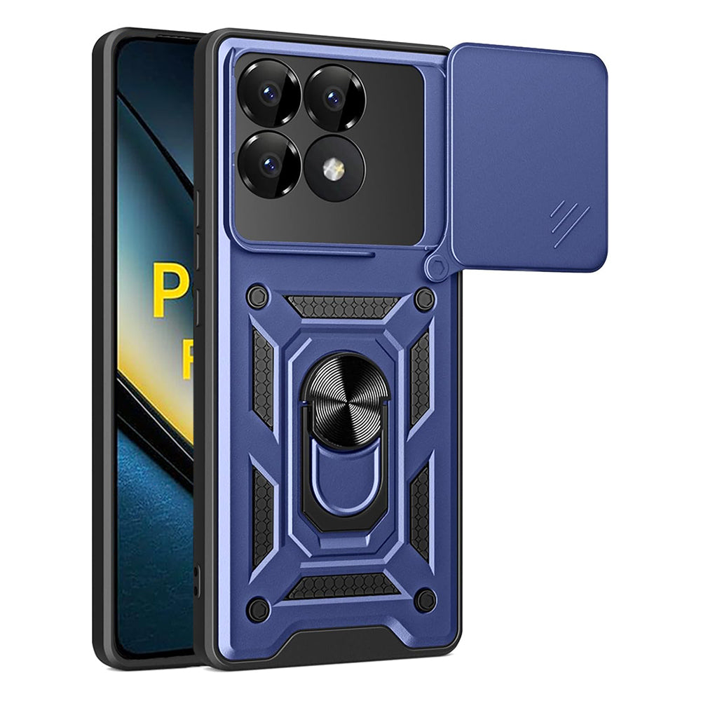 Etui na Xiaomi Poco F6 Pro, Techsuit, CamShield, Niebieskie