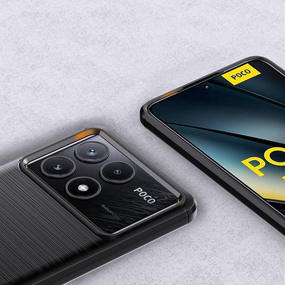 Etui na Xiaomi Poco F6 Pro, Techsuit, Carbon, Niebieskie