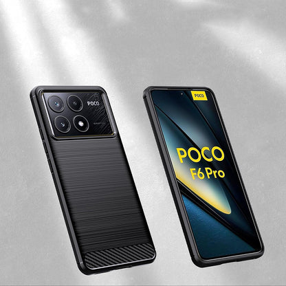 Etui na Xiaomi Poco F6 Pro, Techsuit, Carbon, Czarny
