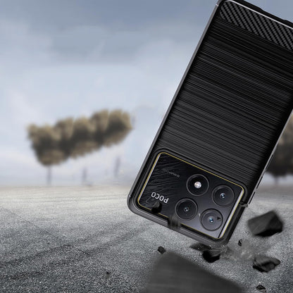 Etui na Xiaomi Poco F6 Pro, Techsuit, Carbon, Czarny