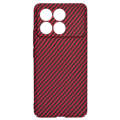 Case for Xiaomi Poco F6 Pro, Techsuit, Carbonite FiberShell, Red