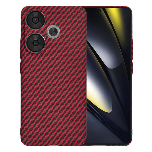 Etui na Xiaomi Poco F6, Techsuit, Carbonite FiberShell, Czerwony
