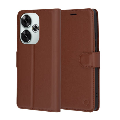 Etui na Xiaomi Poco F6, Techsuit, Leather Folio, Brązowy
