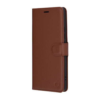 Etui na Xiaomi Poco F6, Techsuit, Leather Folio, Brązowy