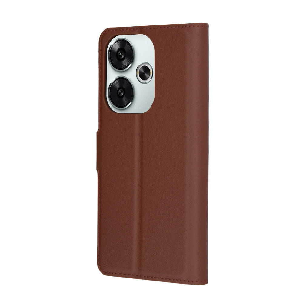 Etui na Xiaomi Poco F6, Techsuit, Leather Folio, Brązowy