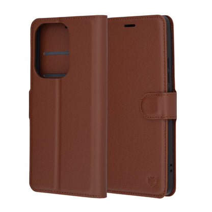 Etui na Xiaomi Poco F6, Techsuit, Leather Folio, Brązowy