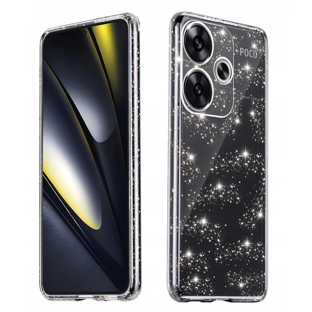 Case for Xiaomi Poco F6, Techsuit, SparkleSkin, Transparent