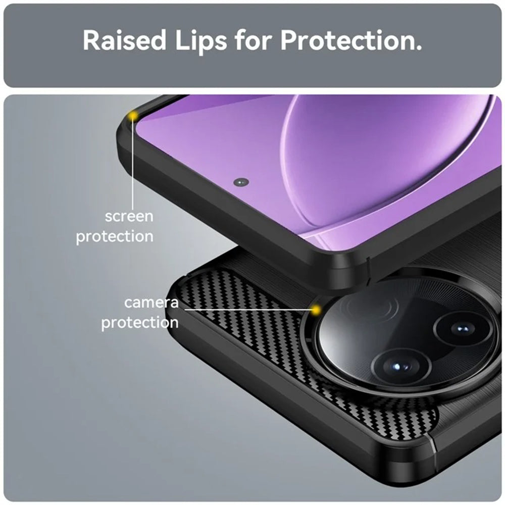 Case for Xiaomi Poco F7 Pro, Techsuit, Carbon, Black