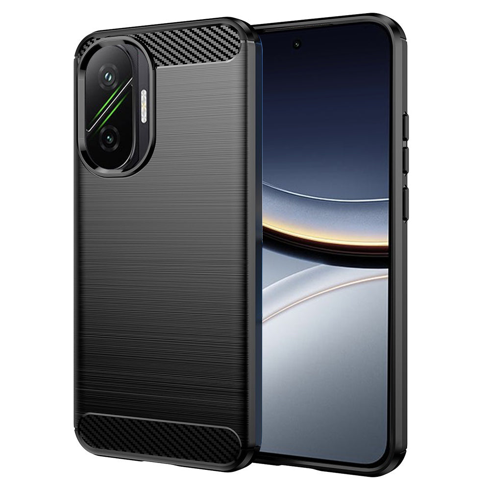 Etui na Xiaomi Poco F7, Techsuit, Carbon, Czarny