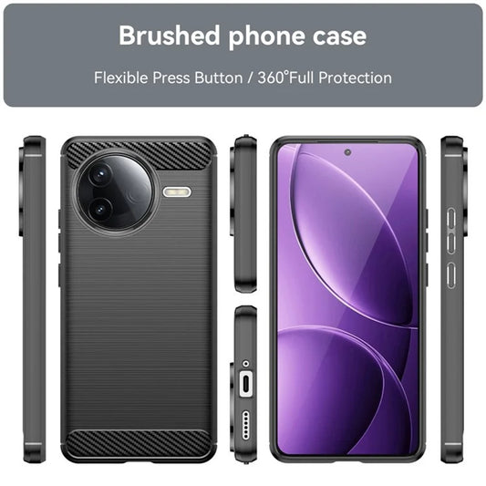 Etui na Xiaomi Poco F7 Ultra, Techsuit, Carbon, Czarny