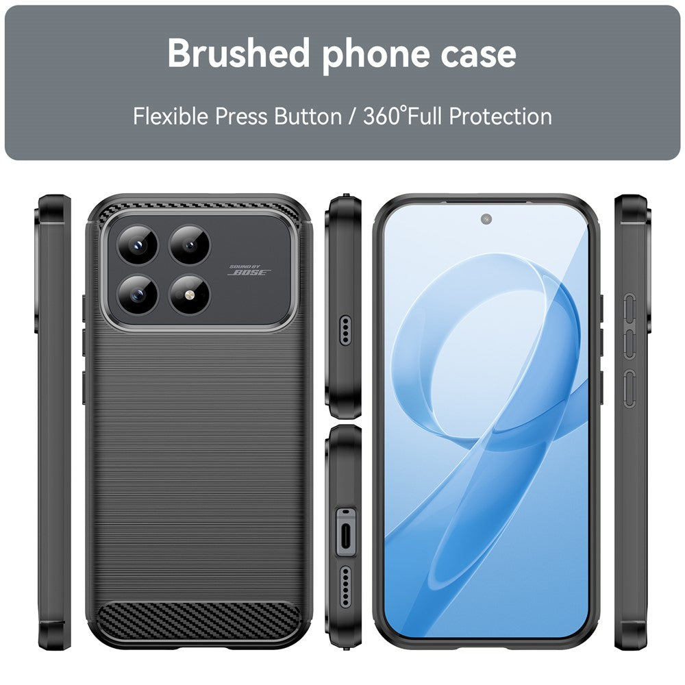 Etui na Xiaomi Poco F8 Pro, Techsuit, Carbon, Czarne