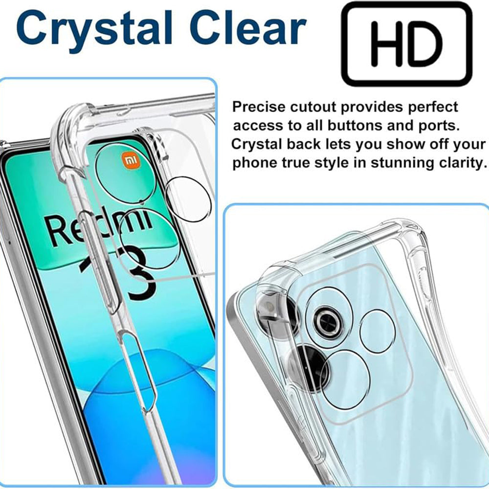 Case for Xiaomi Poco M6 4G / Redmi 13, Techsuit, Shockproof Clear, Transparent