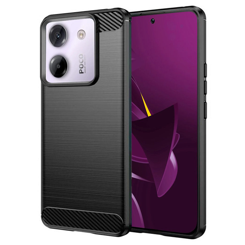 Etui do Xiaomi Poco M7 Pro 5G, Techsuit, Carbon, Czarny