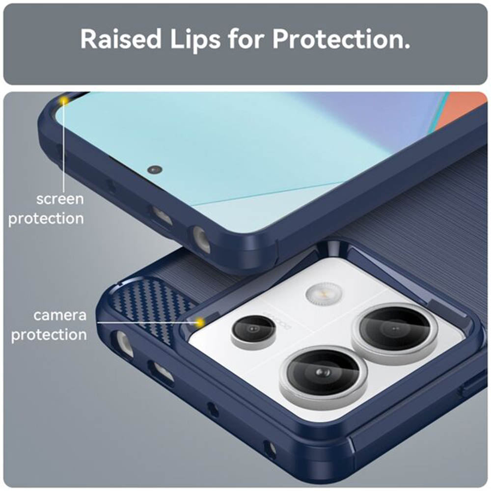 Etui do Xiaomi Poco M7 Pro 5G, Techsuit, Carbon, Czarny