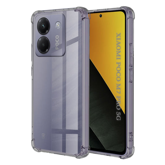 Etui na Xiaomi Poco M7 Pro 5G, Techsuit, Przezroczyste odporne na wstrząsy, Przydymione