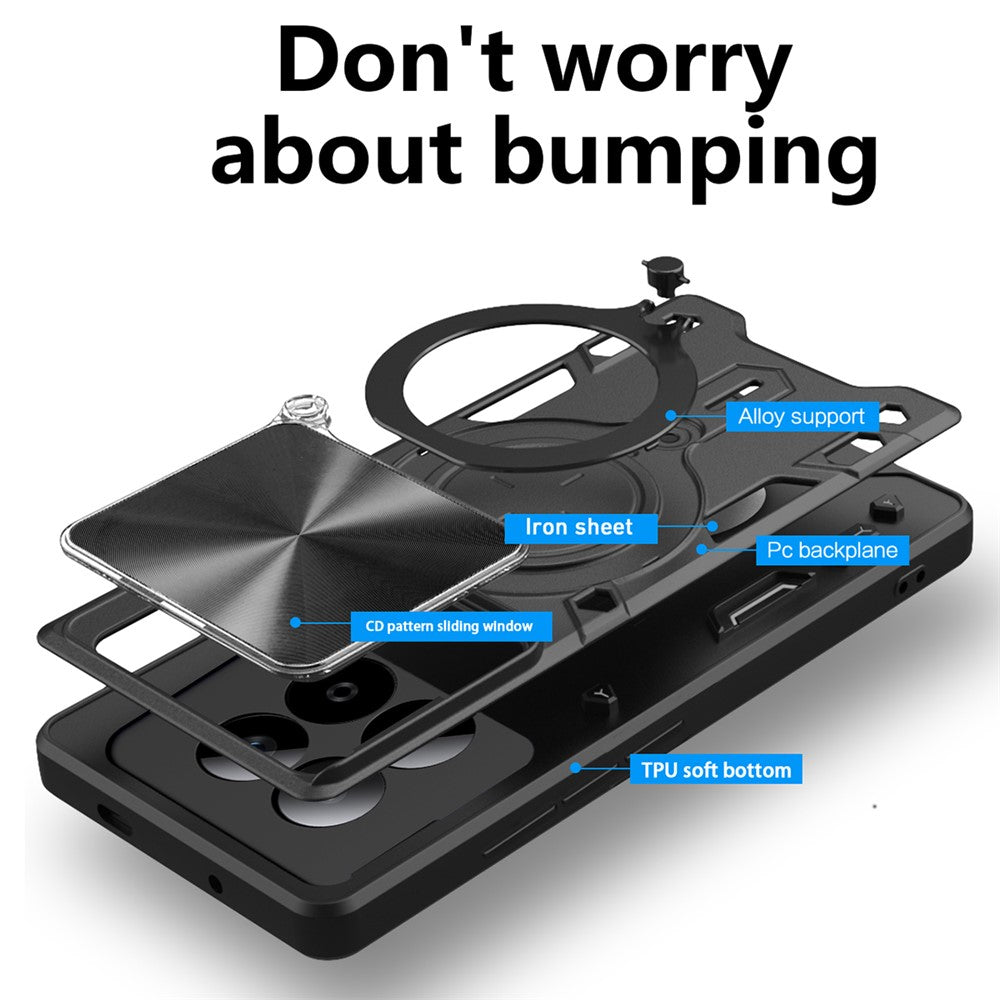 Etui na Xiaomi Poco M8 Pro / Redmi Note 15 Pro+ 5G, Techsuit, CamGuard Pro, Czarne