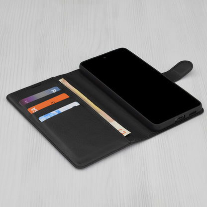 Case for Xiaomi Poco M8 / Redmi Note 15 5G / Note 15 4G, Techsuit, Leather Folio, Black