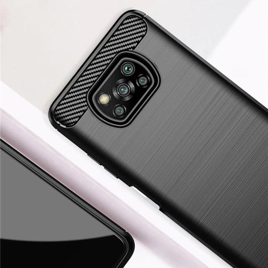 Etui na Xiaomi Poco X3 Pro / X3 NFC / X3, Techsuit, Carbon, Czarny