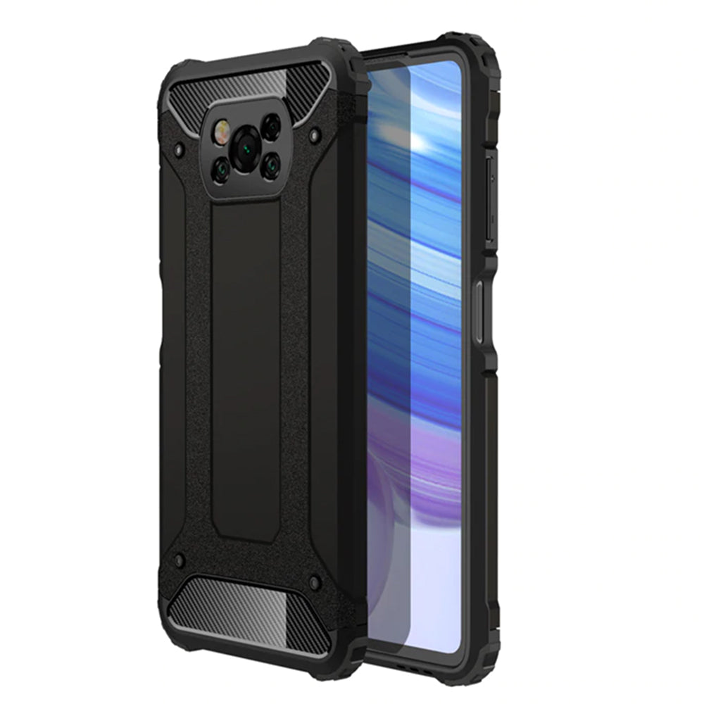 Case for Xiaomi Poco X3 Pro / X3 NFC / X3, Techsuit, Hybrid Armor, Black