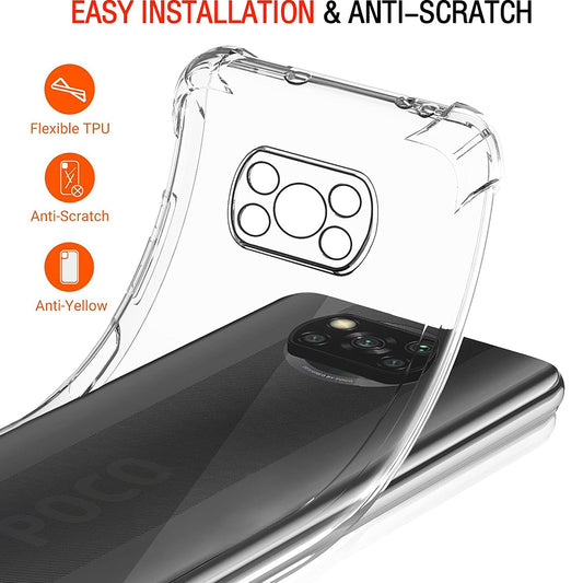 Etui na Xiaomi Poco X3 Pro / X3 NFC / X3, Techsuit, odporne na wstrząsy, przezroczyste