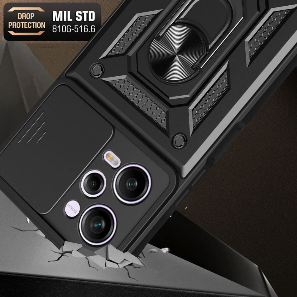 Case for Xiaomi Poco X5 Pro / Redmi Note 12 Pro 5G, Techsuit, CamShield, Black