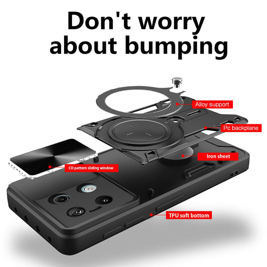 Etui na Xiaomi Poco X6 / Note 13 Pro 5G, Techsuit, CamGuard Pro, czarne