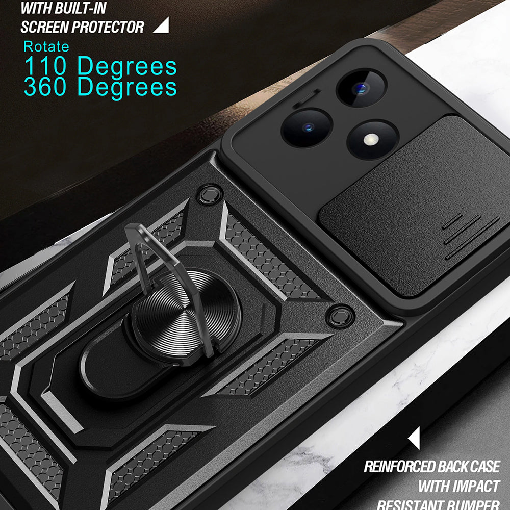 Etui na Xiaomi Poco X6 / Note 13 Pro 5G, Techsuit, CamShield, Czarny