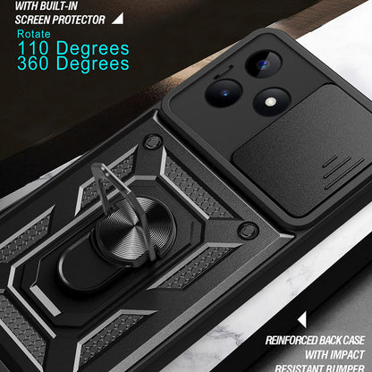 Etui na Xiaomi Poco X6 / Note 13 Pro 5G, Techsuit, CamShield, Czarny