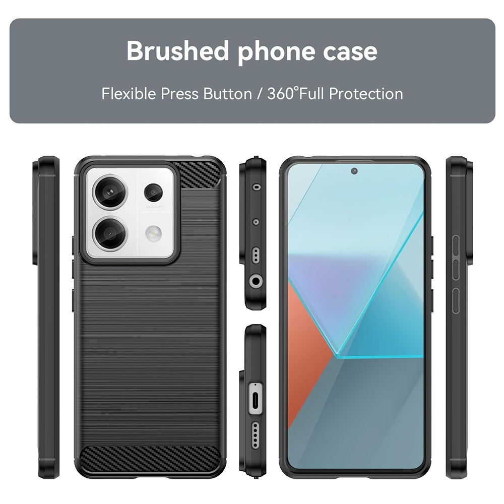 Etui do Xiaomi Poco X6 / Note 13 Pro 5G, Techsuit, Carbon, Czarny
