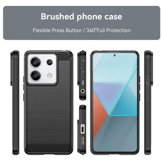 Etui do Xiaomi Poco X6 / Note 13 Pro 5G, Techsuit, Carbon, Czarny