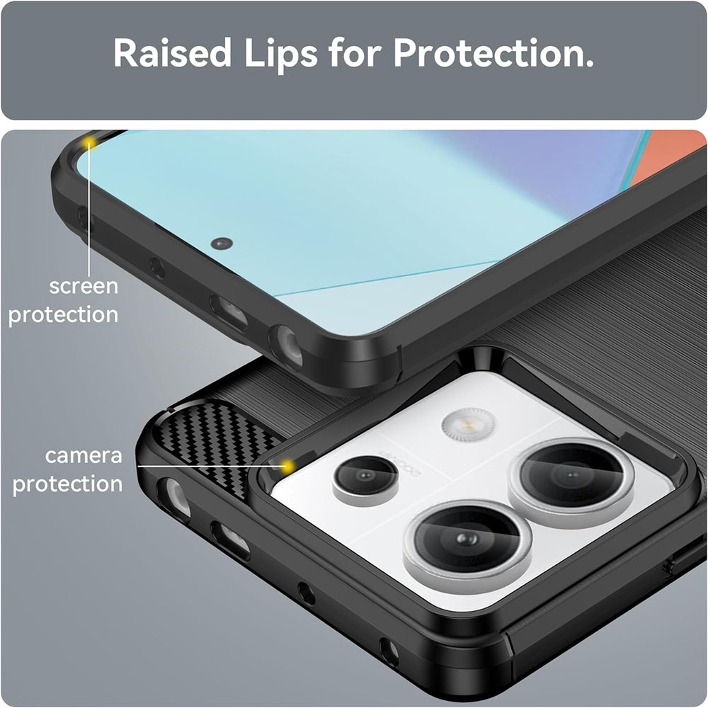 Etui do Xiaomi Poco X6 / Note 13 Pro 5G, Techsuit, Carbon, Czarny