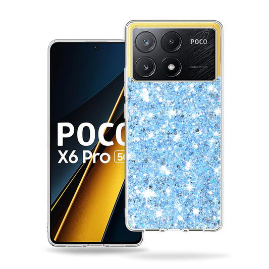 Etui na Xiaomi Poco X6 Pro, Techsuit, Sparkly Glitter, Bleu