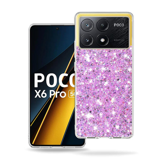 Etui na Xiaomi Poco X6 Pro, Techsuit, Sparkly Glitter, Magenta