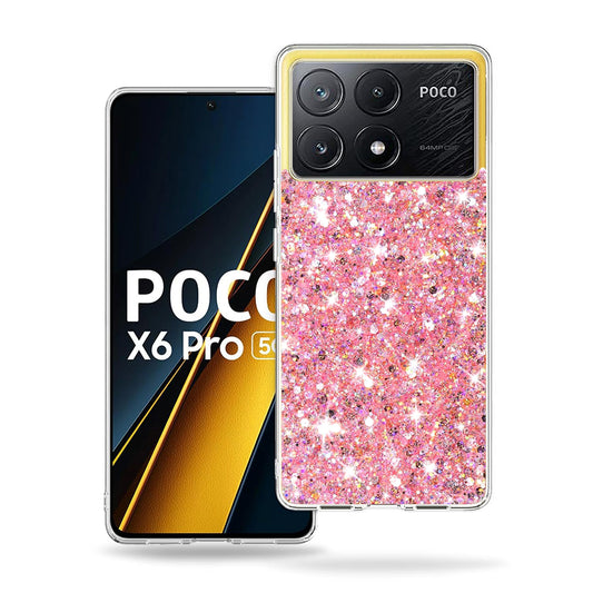 Etui na Xiaomi Poco X6 Pro, Techsuit, Sparkly Glitter, Różowe
