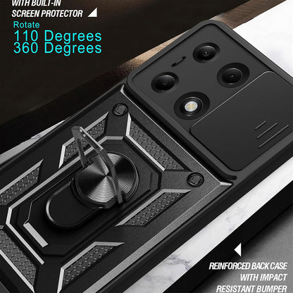Case for Xiaomi Poco X7 / Note 14 Pro 5G, Techsuit, CamShield, Black