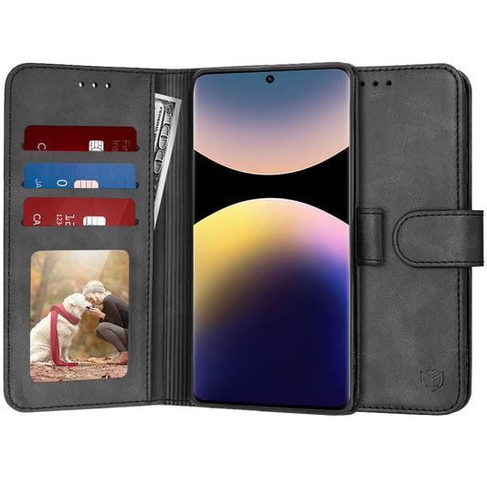Etui do Xiaomi Poco X7 / Note 14 Pro 5G, Techsuit, Diary Book, czarne