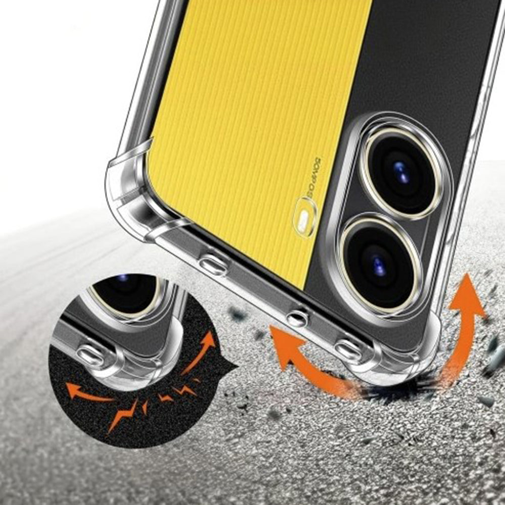 Etui na Xiaomi Poco X7 Pro, Techsuit, Shockproof Clear, Przezroczyste