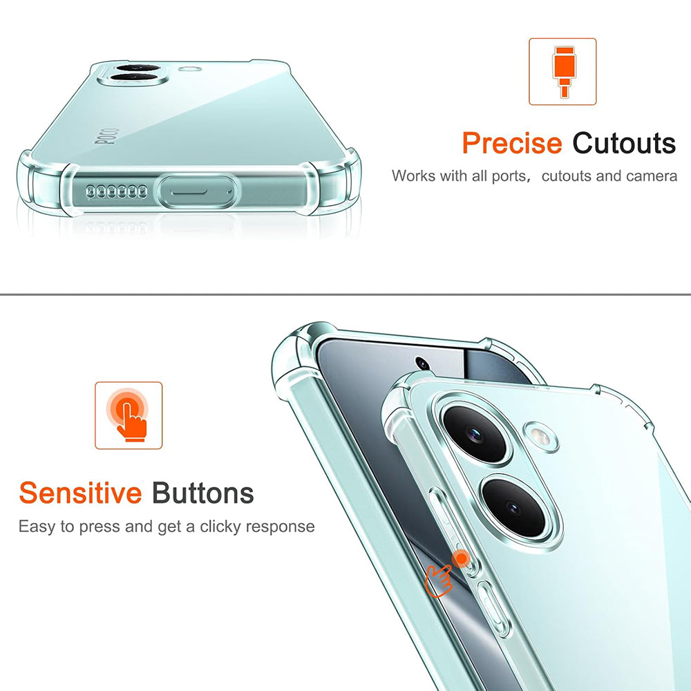 Etui na Xiaomi Poco X8 Pro, Techsuit, Shockproof Clear, Przezroczyste